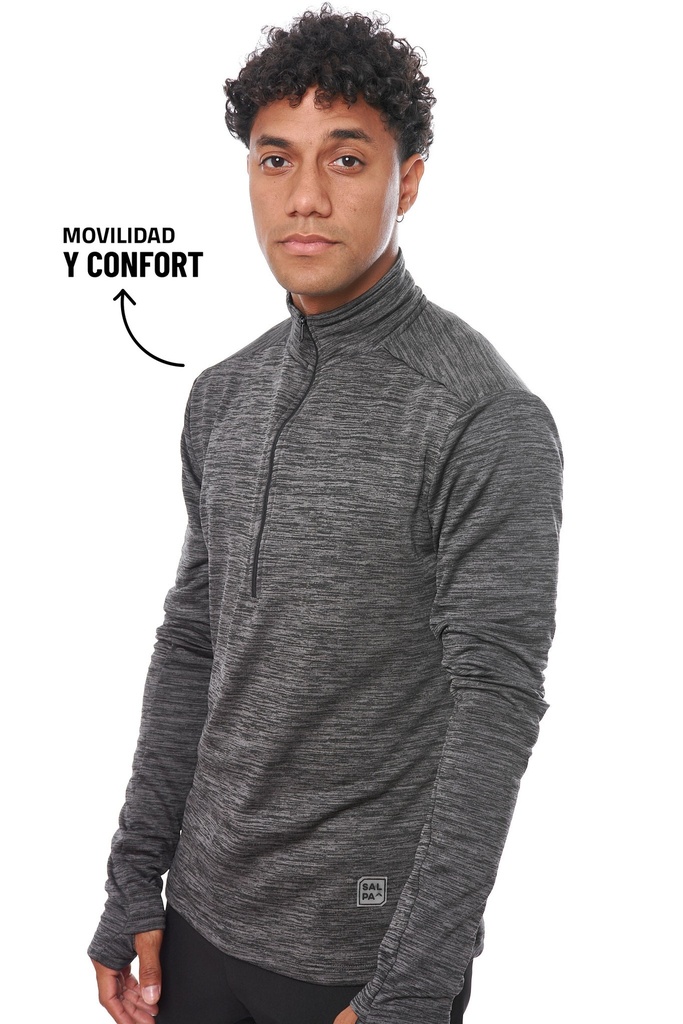 Buzo Gibson Gris Topo