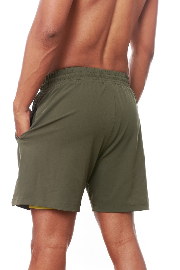 Short Long con Bolsillos Verde Militar
