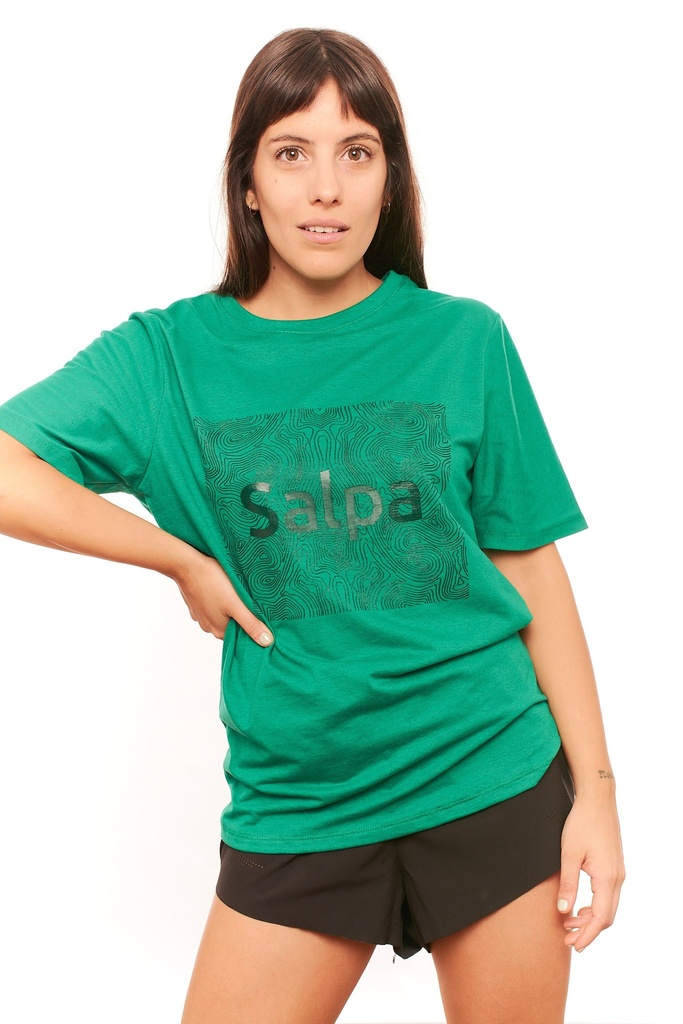 Remera Topografica Unisex Verde