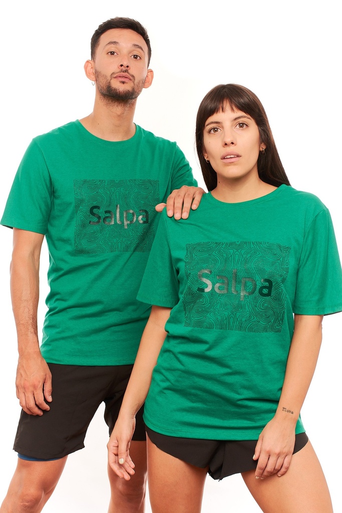 Remera Topografica Unisex Verde