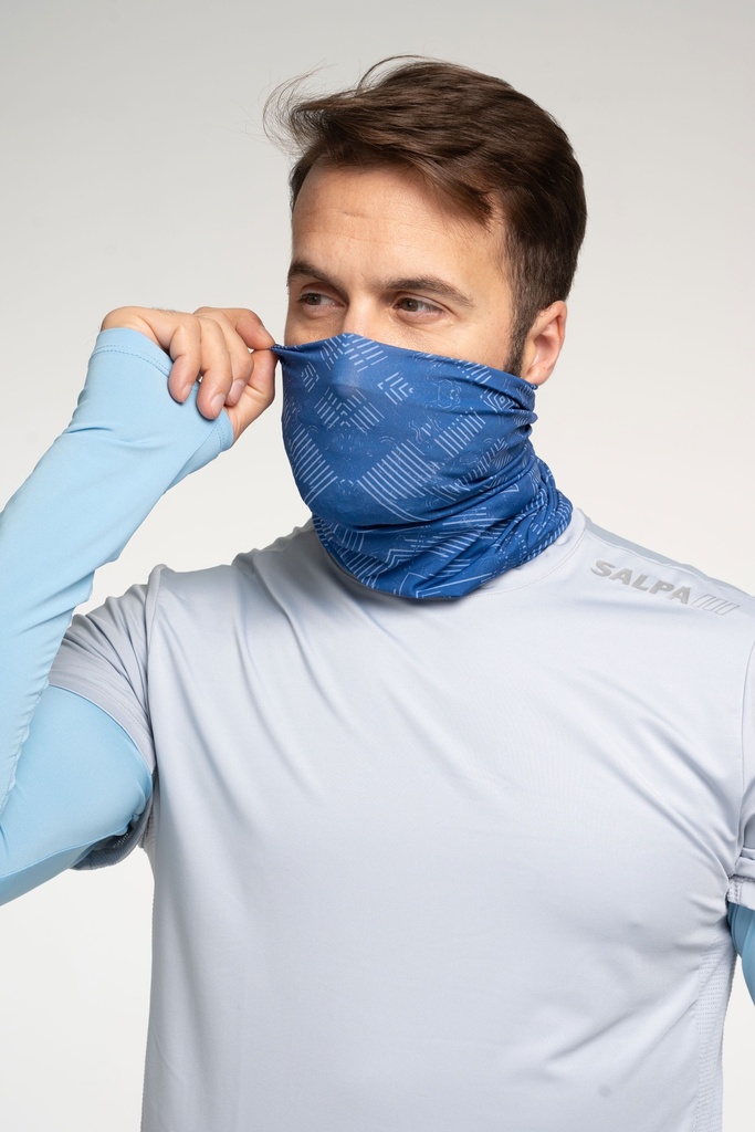 Cuello Trinity Microfibra Azul