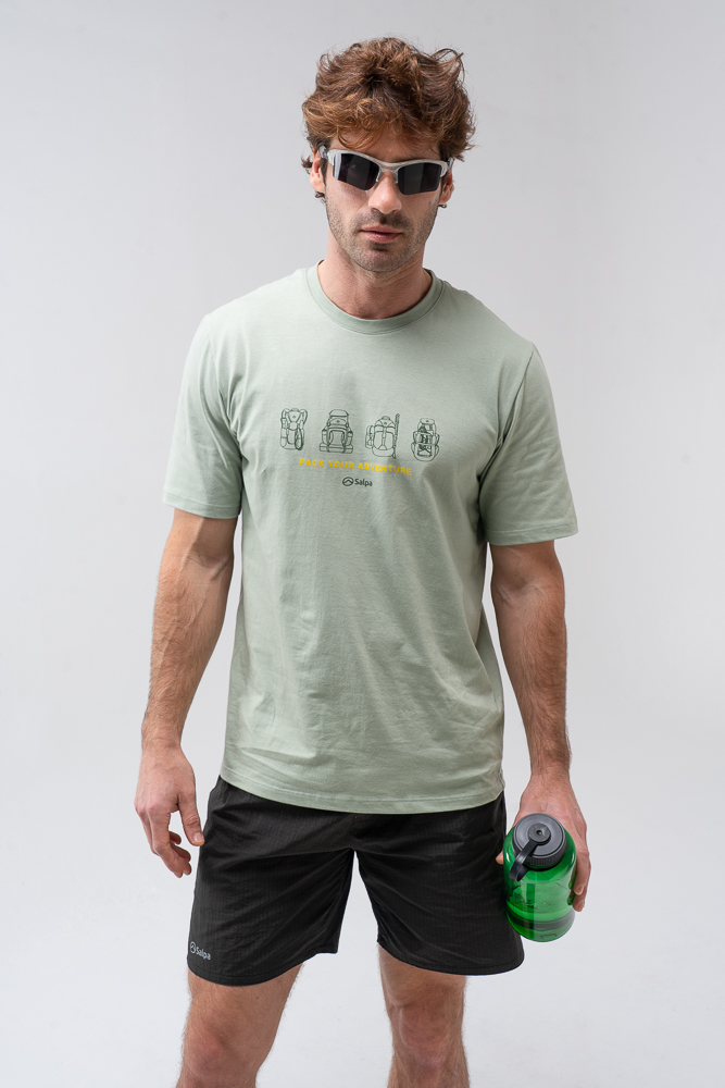Remera Backpack Verde