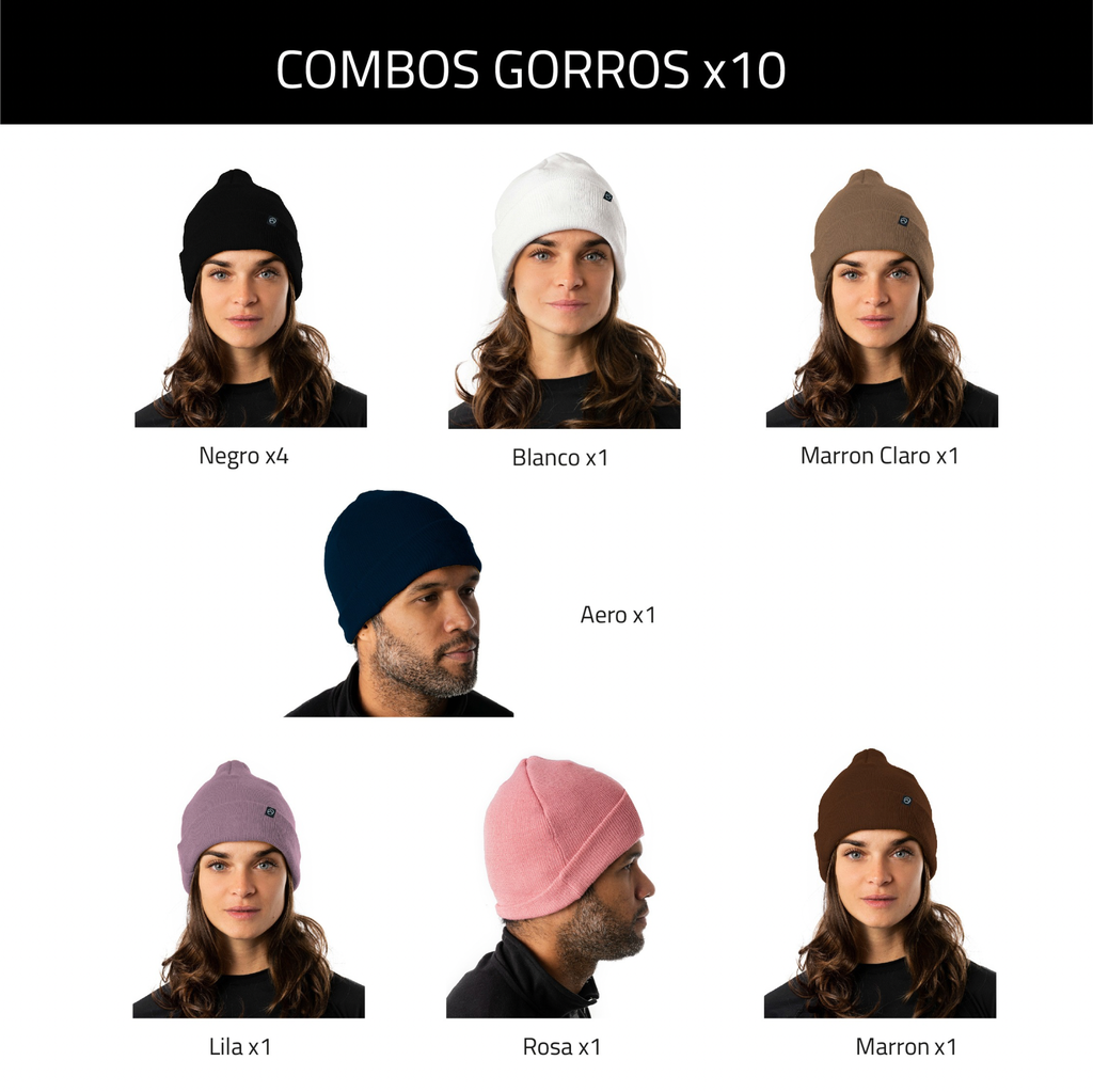 Combo de Gorros de Lana x10 #1