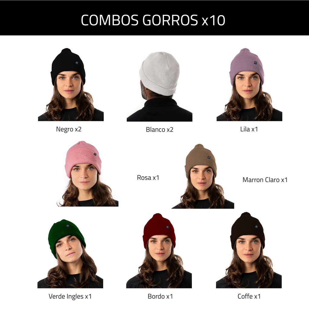 Combo de Gorros de Lana x10 #3