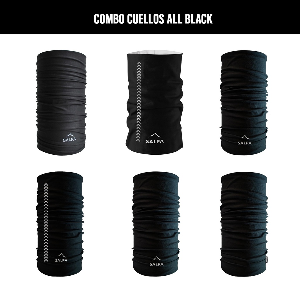 Combo Cuellos All Black x20