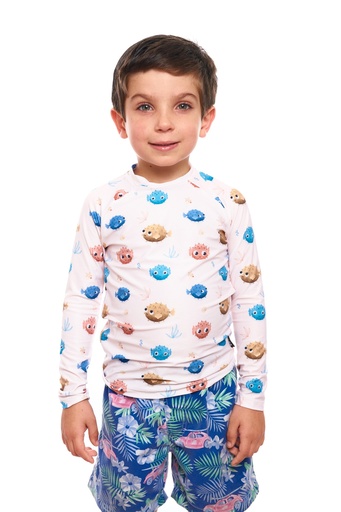 Remera Proteccion UV Infantil Manga Larga Globo